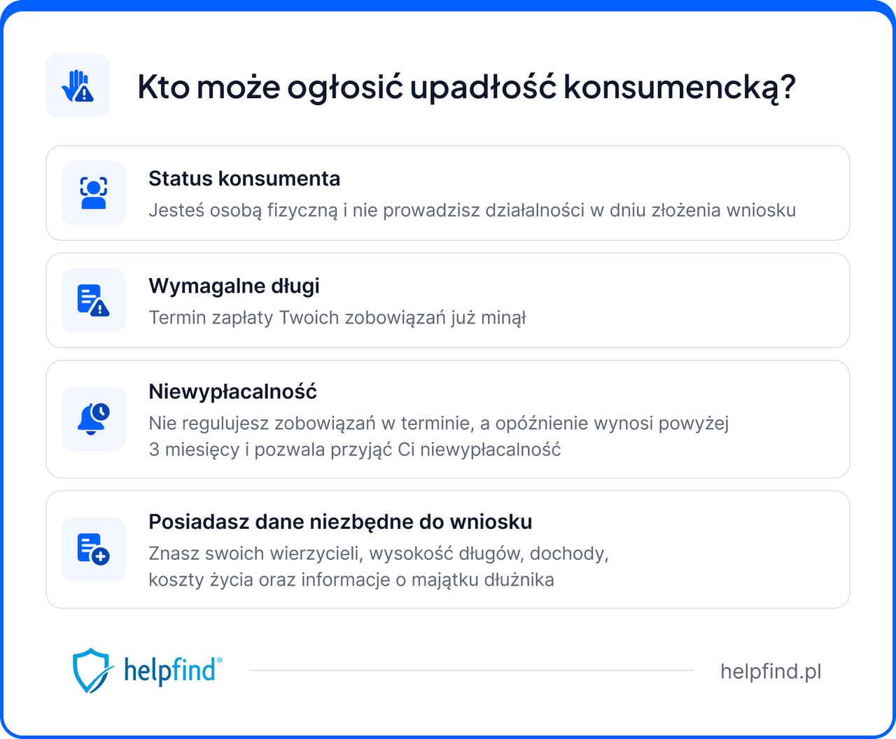 kto może ogłosić upadłość konsumencką